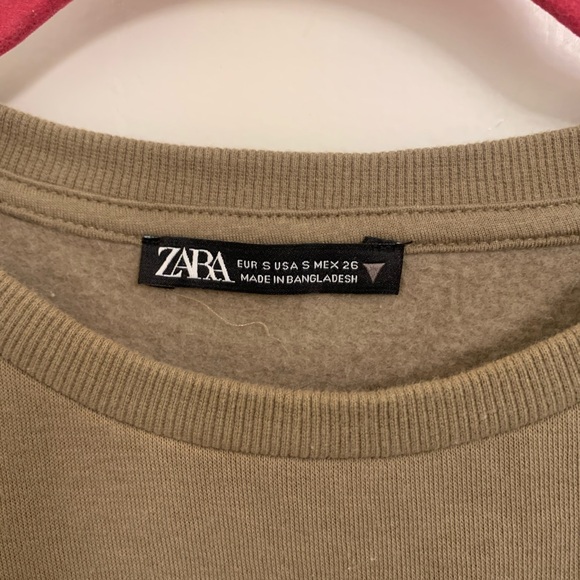 Zara Peplum Sweatshirt, Brown - S - Picture 4 of 4